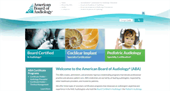 Desktop Screenshot of boardofaudiology.org
