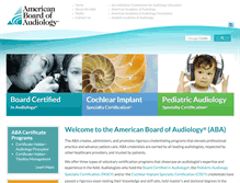 Tablet Screenshot of boardofaudiology.org